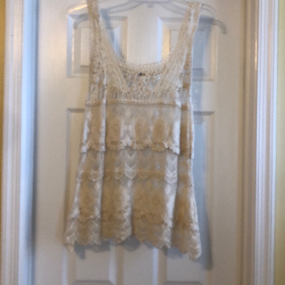 Crochet Cream Tank